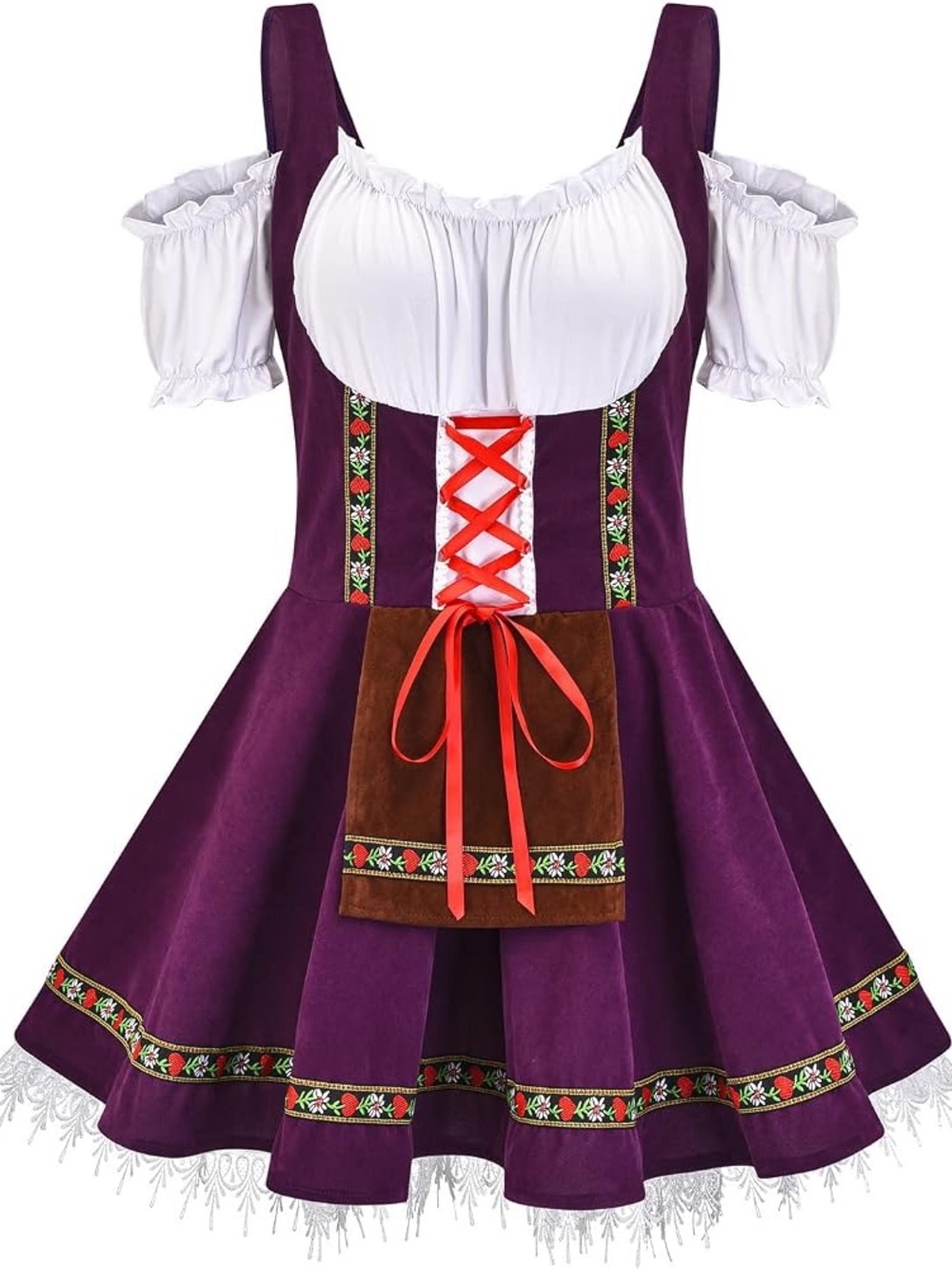 Purple Oktoberfest-Style Dirndl Dress